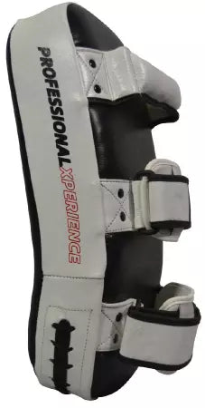 Paire de Arm Pad PX Cuir Noir Blanc Courbé