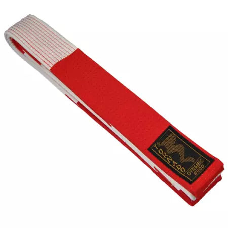 Ceinture Grand Master Blanc-Rouge - 5 CM
