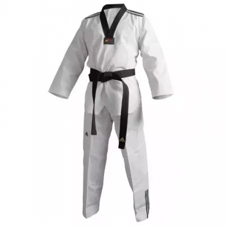 Dobok ADI-Club 3 WITF blanc à col noir
