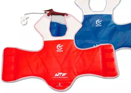 Plastron réversible Taekwondo avec protection épaule WTF