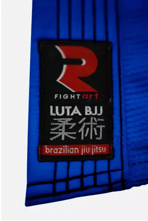 Tenue de BJJ Luta Fightart blanc/bleu/noir IBJJF